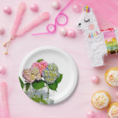 Hydrangea en Mason jar Papieren Bordje (Feest)