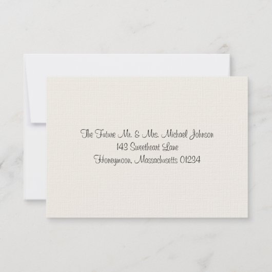 Hydrangea en Mason Jar Wedding RSVP (Achterkant)