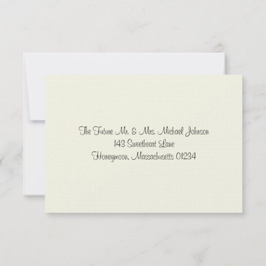 Hydrangea en Mason Jar Wedding RSVP (Achterkant)