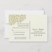 Hydrangea en Mason Jar Wedding RSVP (Achterkant)