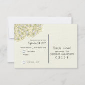 Hydrangea en Mason Jar Wedding RSVP (Achterkant)
