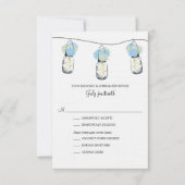 Hydrangea en Mason Jar Wedding RSVP (Voorkant)