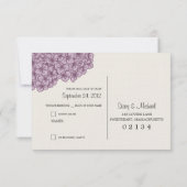 Hydrangea en Mason Jar Wedding RSVP Kaartje (Achterkant)