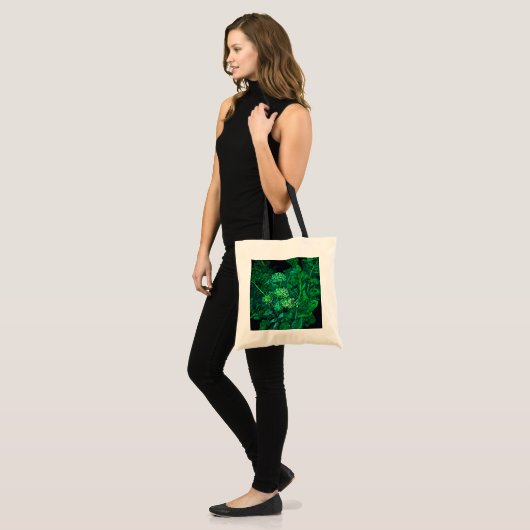 Hydrangea en mierikswortel Kunstzwart en groen Tote Bag (Voorkant (model))