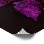 Hydrangea en mierikswortel Kunstzwart Paars Poster (Hoek)