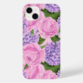 Hydrangea en pony-patroon Case-Mate iPhone case (Achterkant)