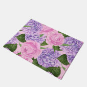 Hydrangea en pony-patroon deurmat (Schuin)