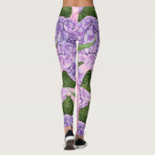 Hydrangea en pony-patroon leggings (Achterkant)