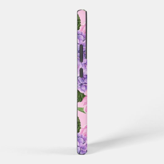 Hydrangea en pony-patroon samsung galaxy hoesje (Rechterkant)