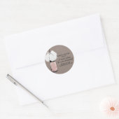 Hydrangea en rustieke Mason Jar Ronde Sticker (Envelop)