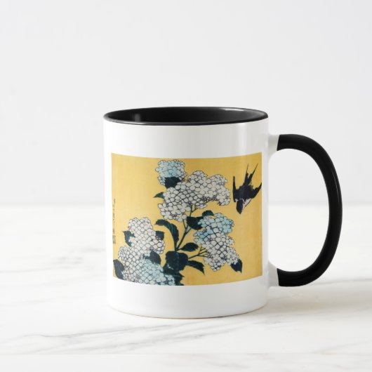 Hydrangea en slib, Hokusai, Ukiyo-e Mok (Rechts)