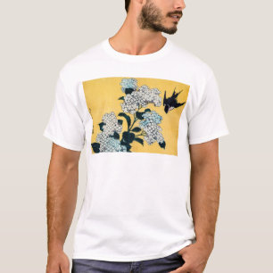 Hydrangea en slib, Hokusai, Ukiyo-e T-shirt