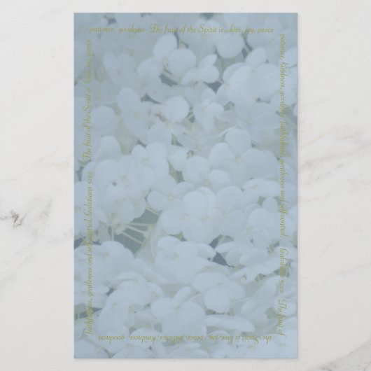 Hydrangea en vruchten van de gedistilleerde drank briefpapier (Voorkant)