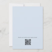 Hydrangea Eucalyptus QR Code Bruidsfeest Kaart (Achterkant)