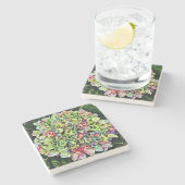 Hydrangea Fantasy Art Marble Onderzetter (Zijkant)