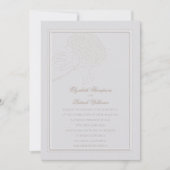 Hydrangea Faux Emboss Lijst Formal Elegant Wedding Kaart (Voorkant)