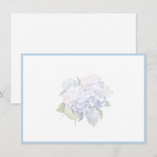 Hydrangea Flat Note Card Notitiekaartje (Voorkant / Achterkant)
