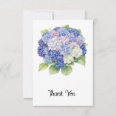 Hydrangea Flat Thank You Card Bedankkaart (Voorkant)