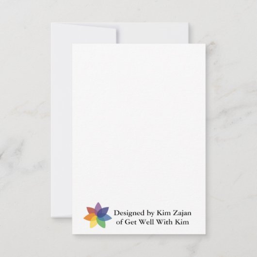 Hydrangea Flat Thank You Card Bedankkaart (Achterkant)