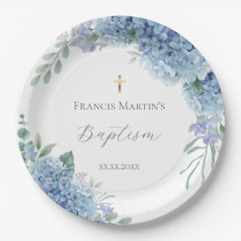 Hydrangea floral  Baptism Papieren Bordje