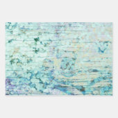 Hydrangea Floral Blauwgroen land  hout Inpakpapier Vel (Voorkant 3)