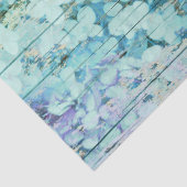 Hydrangea Floral Blauwgroen land hout Tissuepapier (Detail)