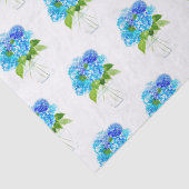 Hydrangea floral Blue Flowers Waterverf Rustic Tissuepapier (Detail)