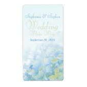 Hydrangea floral bruiloft, gepersonaliseerd etiket (Voorkant)