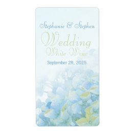 Hydrangea floral bruiloft, gepersonaliseerd etiket