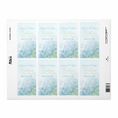 Hydrangea floral bruiloft, gepersonaliseerd etiket (Full Sheet)