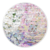 Hydrangea Floral Chic Pink Land Keramische Knop (Voorkant)