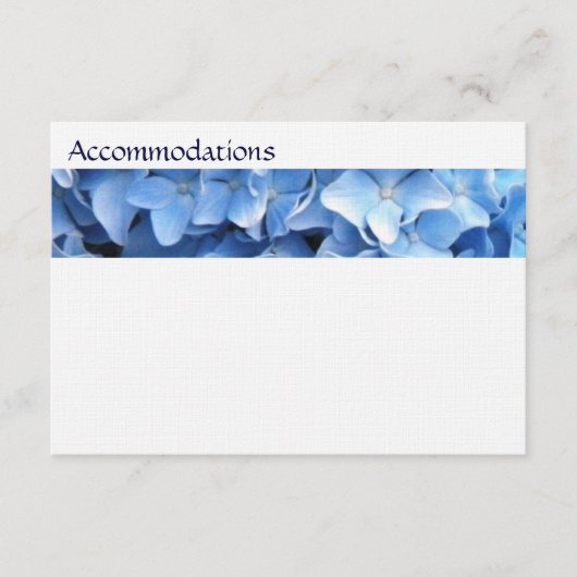 Hydrangea Floral Enclosure Card Informatiekaartje (Voorkant)