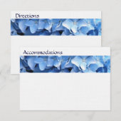 Hydrangea Floral Enclosure Card Informatiekaartje (Voorkant / Achterkant)
