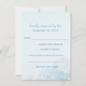 Hydrangea floral formal bruiloft RSVP Kaart (Achterkant)