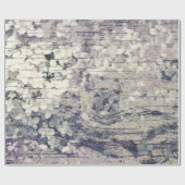 Hydrangea Floral Old Style country wood Cadeaupapier (Vlak)