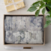 Hydrangea Floral Old Style  country wood Tissuepapier (Geschenk)