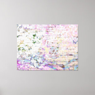 Hydrangea Floral Pink Country  Hout Canvas Afdruk