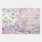 Hydrangea Floral Pink Country Hout Inpakpapier Vel (Voorkant 2)