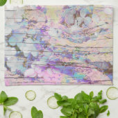 Hydrangea Floral Pink Country  Hout Theedoek (Gevouwen)