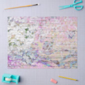 Hydrangea Floral Pink Country Hout Tissuepapier (Craft)
