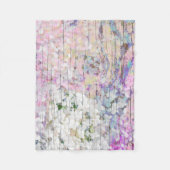 Hydrangea Floral Pink  Land Wood Fleece Deken (Voorkant)