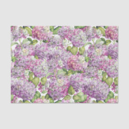 Hydrangea Floral Pink Lavender Patroon Tissuepapier