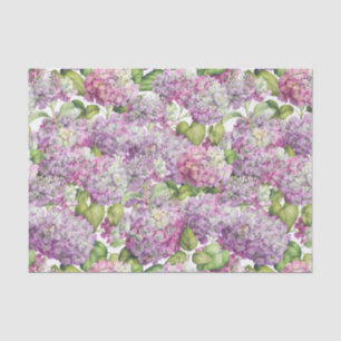 Hydrangea Floral Pink Lavender Patroon Tissuepapier
