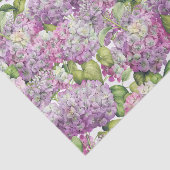 Hydrangea Floral Pink Lavender Patroon Tissuepapier (Detail)