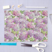 Hydrangea Floral Pink Lavender Patroon Tissuepapier (Craft)