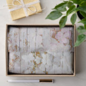 Hydrangea Floral Pink White Grey  Wood Tissuepapier (Geschenk)