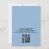 Hydrangea Floral Rustic Elegant QR Code Wedding Kaart (Achterkant)