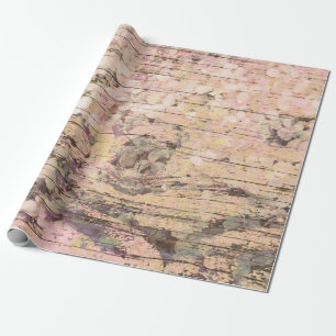 Hydrangea Floral Sepia Tan Country  hout Cadeaupapier
