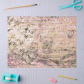 Hydrangea Floral Sepia Tan Country  hout Tissuepapier (Craft)