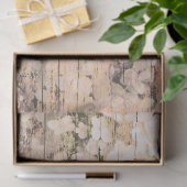 Hydrangea Floral Sepia Tan Country  hout Tissuepapier (Geschenk)